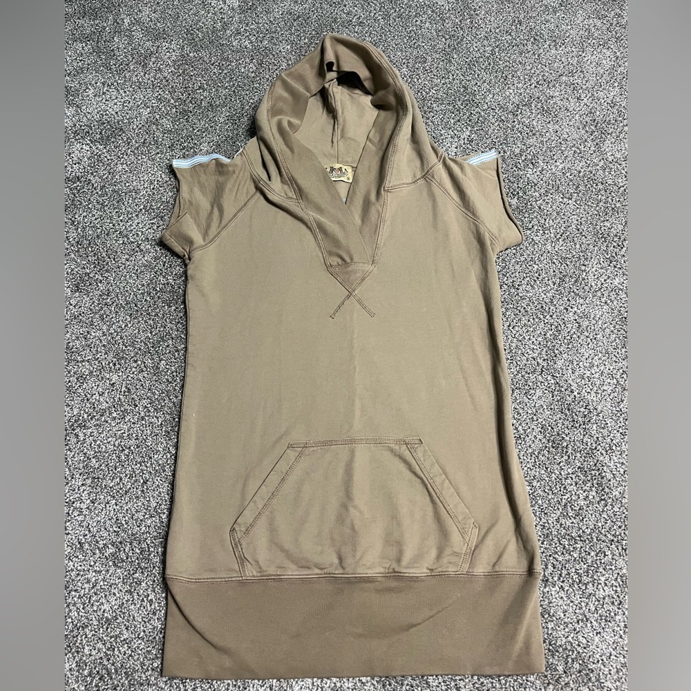 Vintage Y2K Juicy Couture Brown Hoodie Dress Size Medium